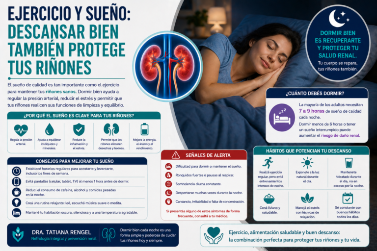 Ejercicio y sueño: descansar bien también protege tus riñones