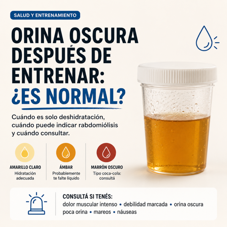 Orina oscura después de entrenar: ¿es normal?